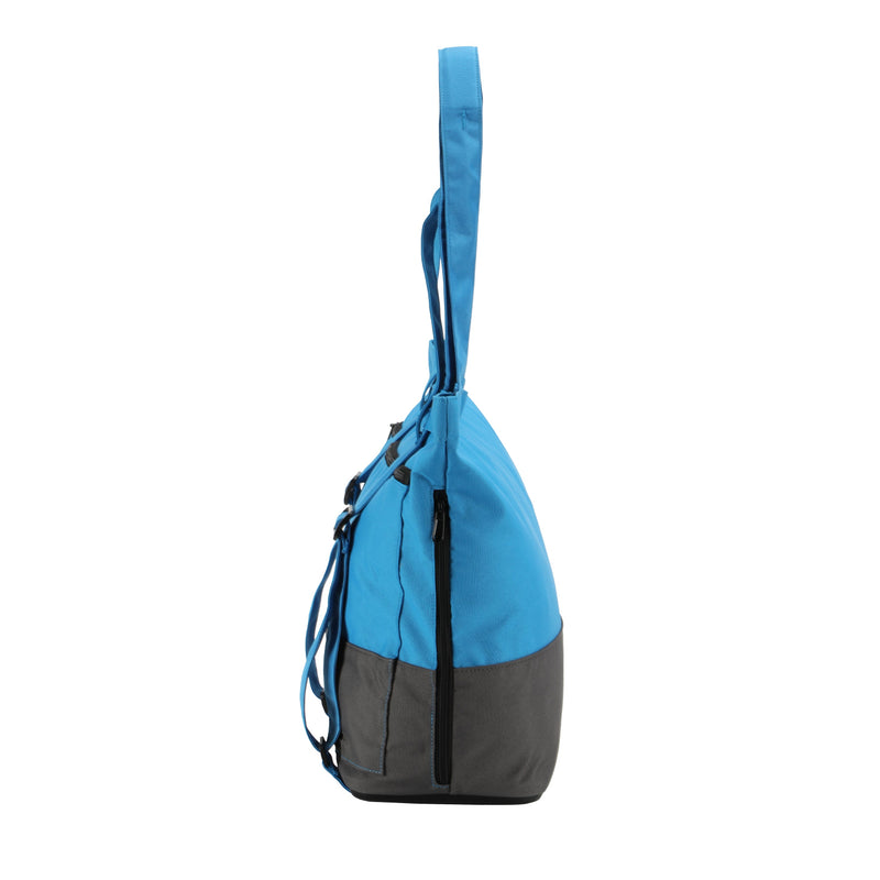 Kitbrix TotePack Aqua Blue-Grey, perfect for gym, work, travel, or adventure with flexible carrying options.