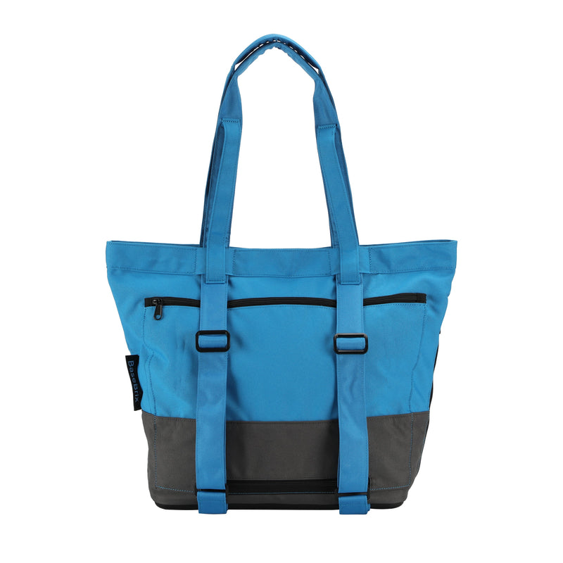 Chic sustainable tote with dual carry options for a trendy look