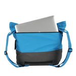 Eco friendly tote bag featuring a laptop pocket at the back and two way use: backpack and shoulder carrying