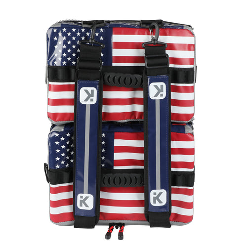 USA flag triathlon backpack